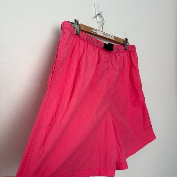 Vintage 90s Shorts Hot Pink Barbie Nylon Shorts Denver Haynes Retro Festival - Picture 6 of 13